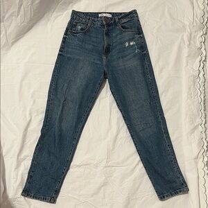 Zara Women's High Rise Jeans - Deep Blue